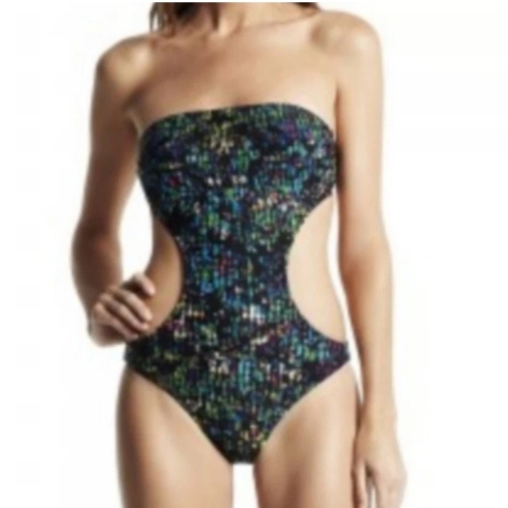 New Derek Lam Nightshade Multi Color Monokini Swimsuit - Picture 9 of 9